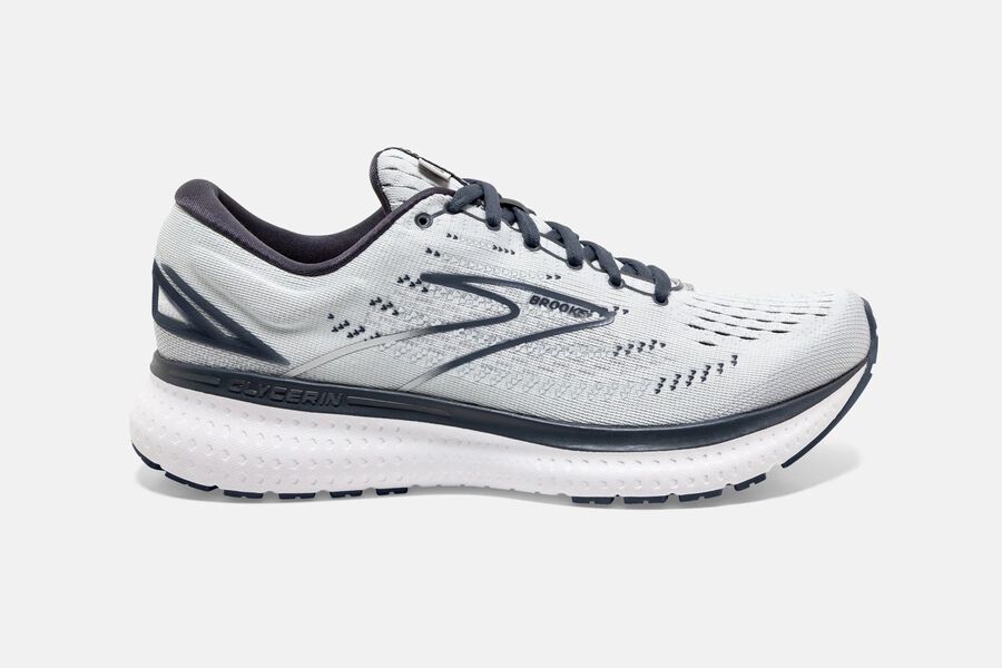 Brooks Israel Glycerin 19 Road Running Shoes Womens - White/Grey - CAK-079215